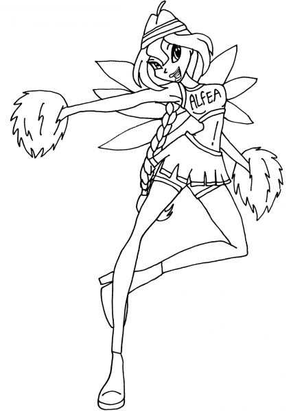 Bloom Cheerix coloring page image