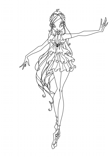 Bloom Enchantix coloring page image