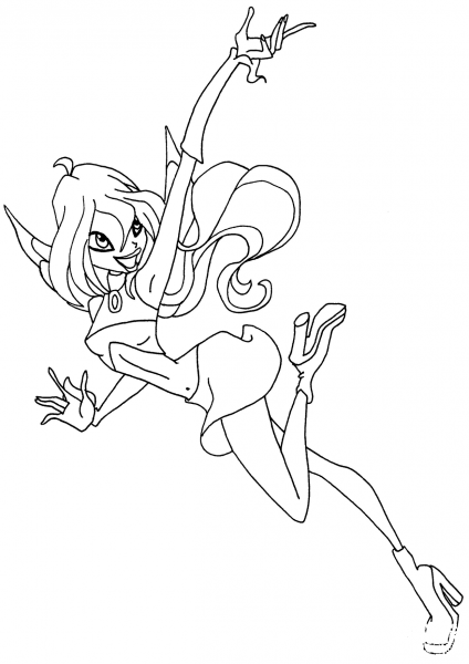 Bloom Fairy coloring page image