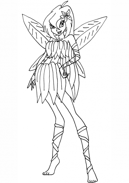 Bloom Flowerix coloring page image
