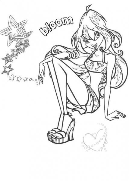 Bloom Is In Love  coloring page image