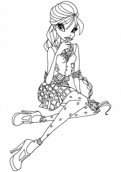 Bloom School coloring page image