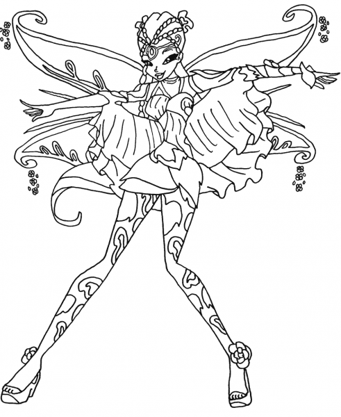 Bloomix Flora coloring page image