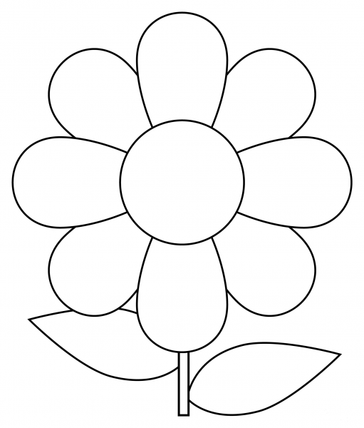 Blossom coloring page image
