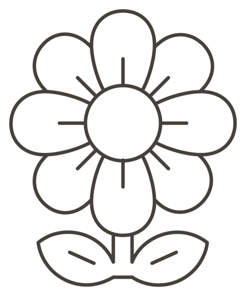 Blossom coloring page image