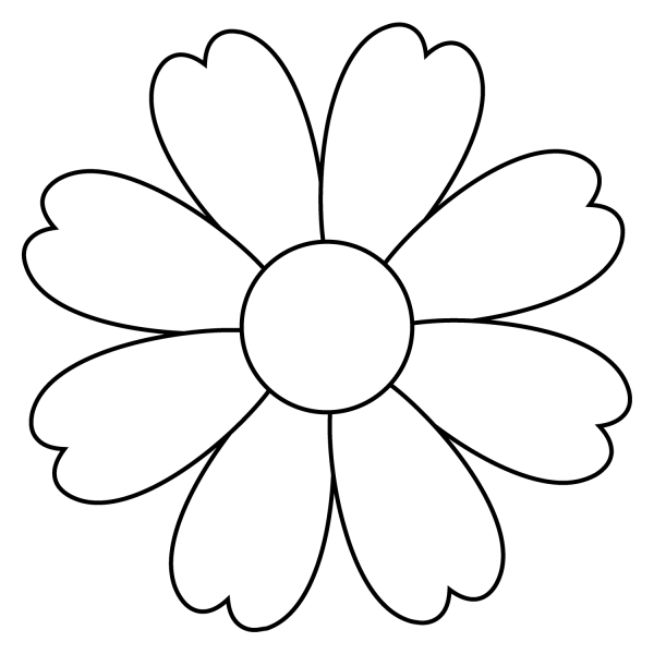 Blossom Emoji coloring page image