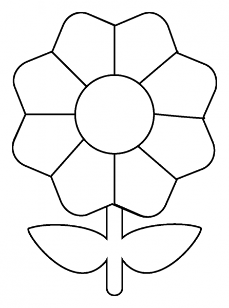 Blossom Emoji coloring page image