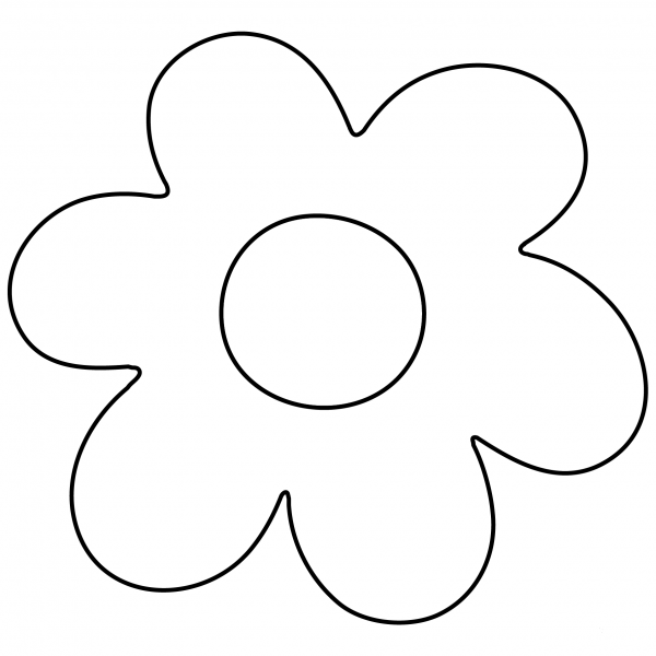 Blossom Emoji coloring page image