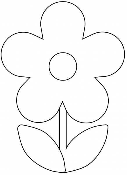Blossom Emoji coloring page image