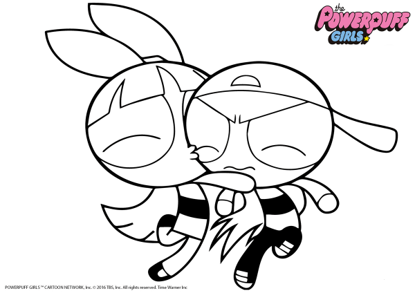 Blossom Kissing Brick coloring page image