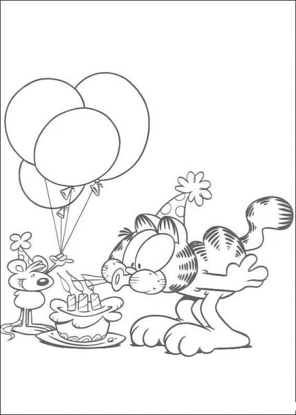 Blow the Candles out coloring page image