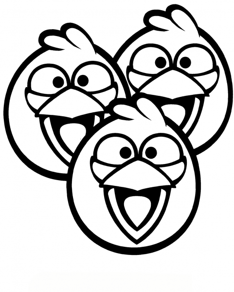 Blue Birds coloring page image