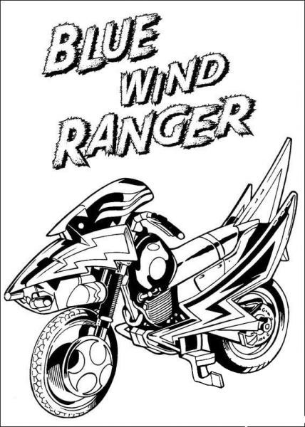 Blue Wind Ranger  coloring page image