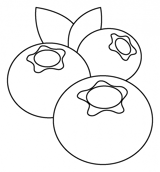 Blueberries Emoji coloring page image