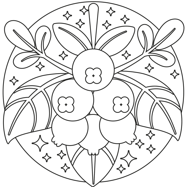Blueberry coloring page image