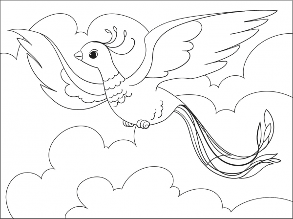 Bluebird coloring page image