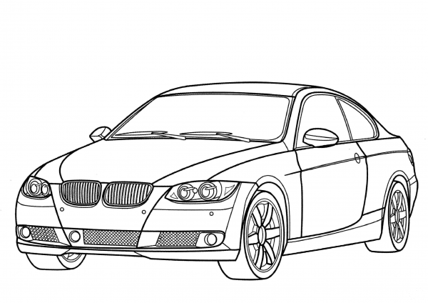 BMW 3 Series  coloring page image