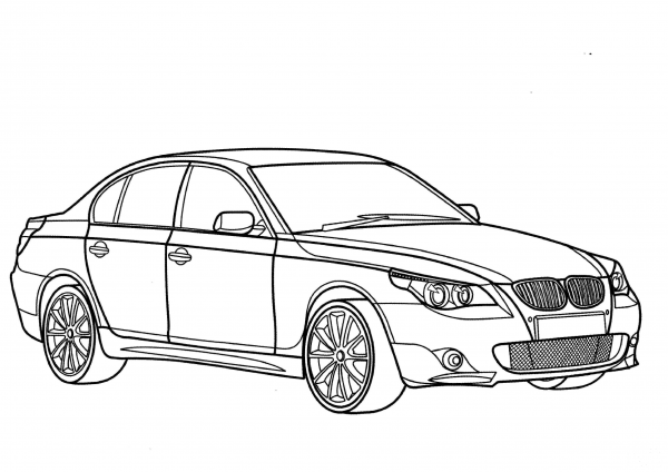 BMW 5 Series  coloring page image
