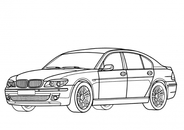 BMW 7 Series  coloring page image