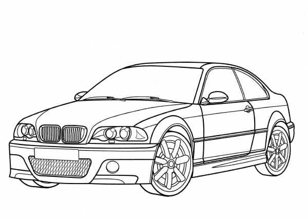BMW M3 Coupe  coloring page image