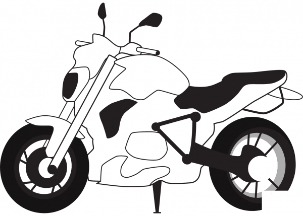 BMW Motorcycle coloring page image