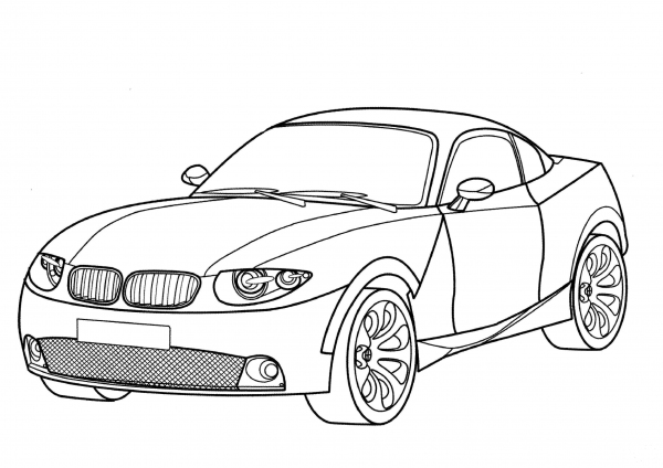 BMW X-Coupe  coloring page image