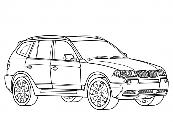 BMW X3  coloring page image