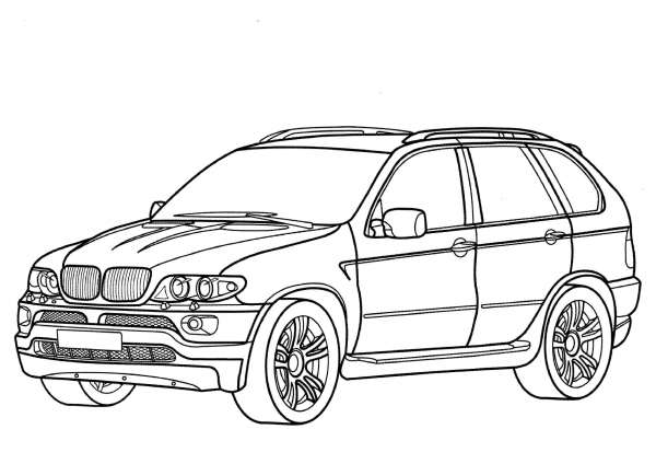 BMW X5  coloring page image