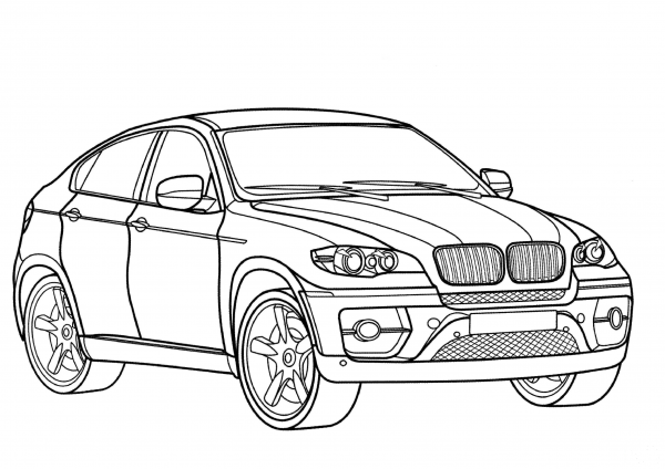 BMW X6  coloring page image
