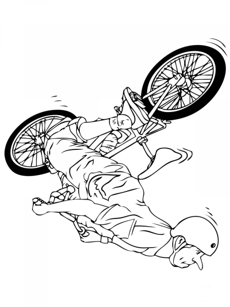 BMX Flipwhip coloring page image
