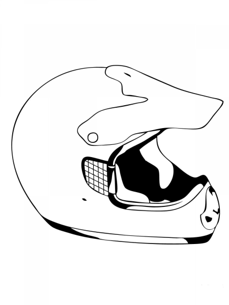 BMX Helmet coloring page image
