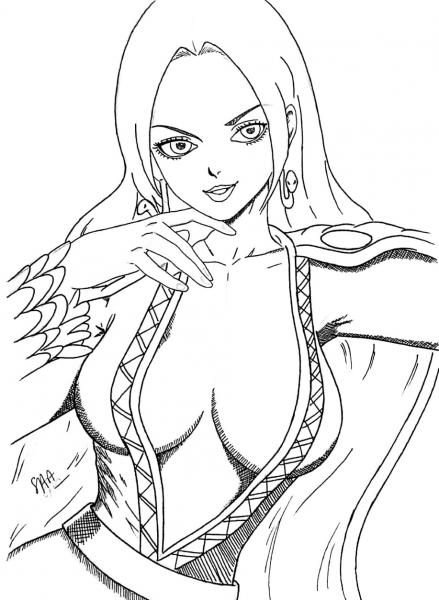 Boa Hancock coloring page image