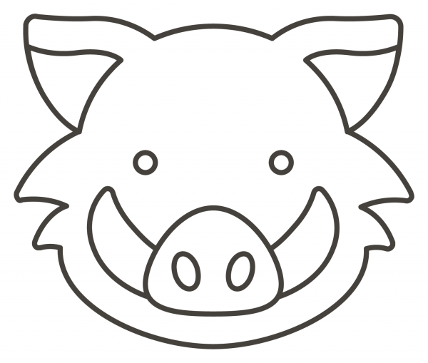 Boar coloring page image