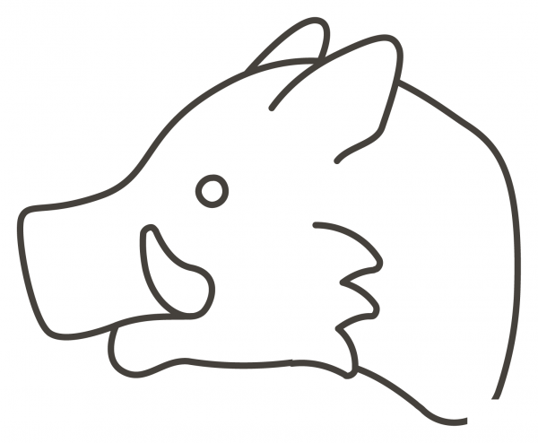 Boar coloring page image