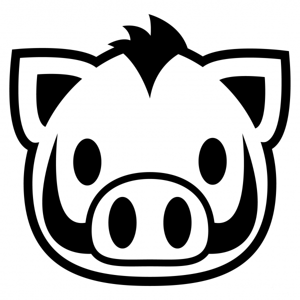 Boar Emoji coloring page image