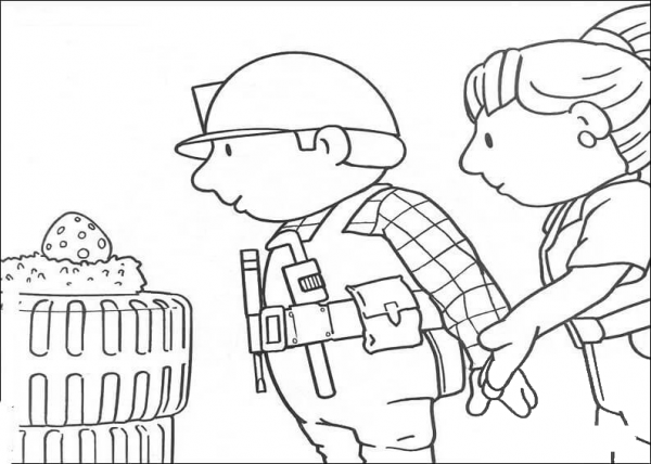 Bob And Wendy Are Looking at the nest coloring page image
