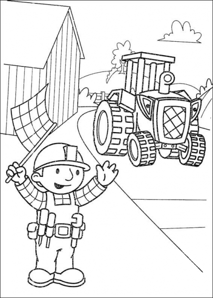 Bob Calls Packer  coloring page image