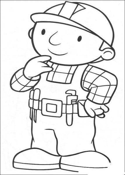 Bob Is Thinking  coloring page image
