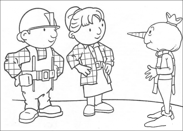 Bob Wendy And Spud  coloring page image