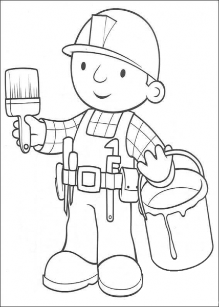 Bob Will Paint  coloring page image