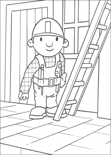 Bob Will Use That Stair  coloring page image