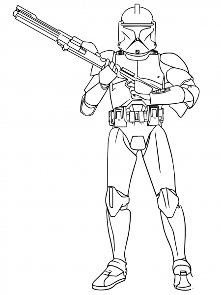 Boba Fett coloring page image