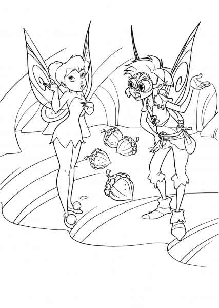 Bobble fairy coloring page image