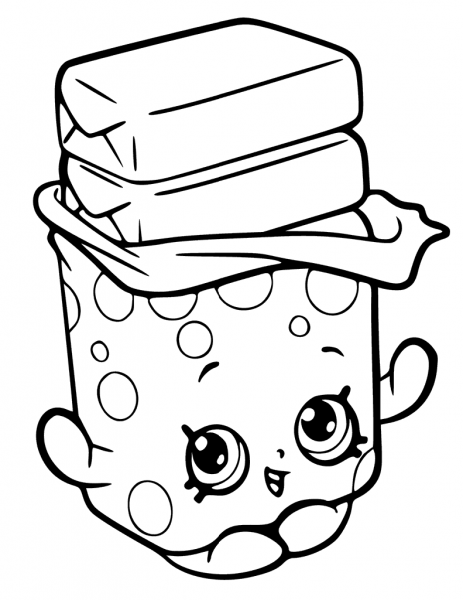 Bobby Bubble Gum Shopkin coloring page image