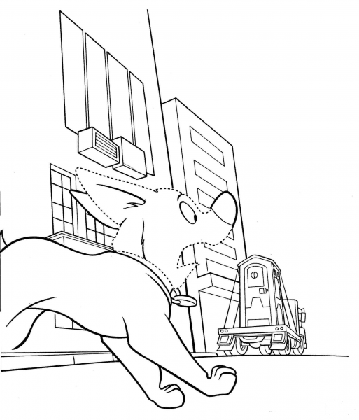 Bolt Is Escaping  coloring page image