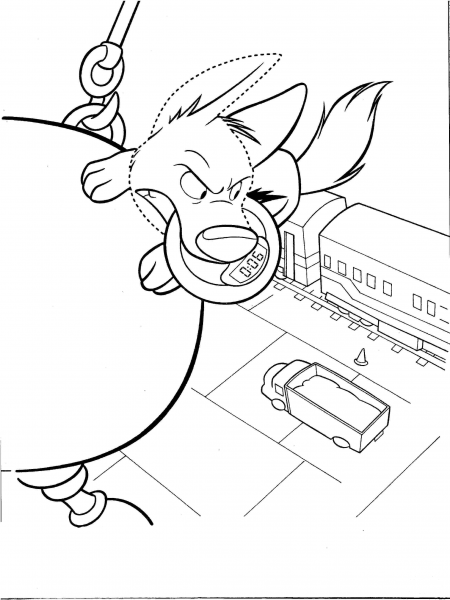 Bolt Is Holding Tight The Bomb  coloring page image