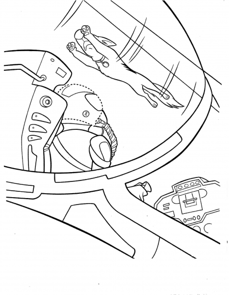 Bolt Is Jumping Super High  coloring page image