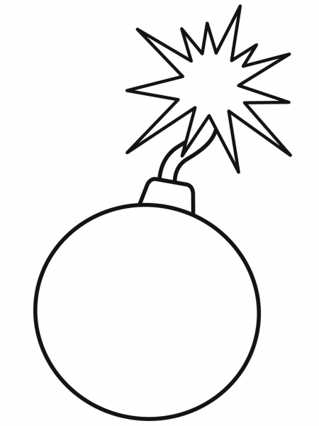 Bomb Explosion coloring page image