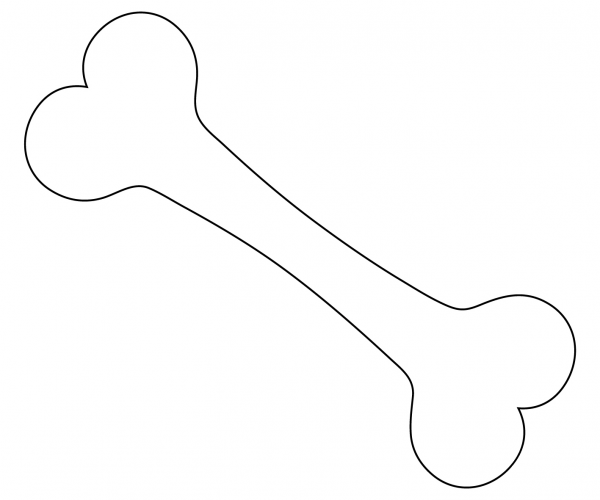 Bone coloring page image