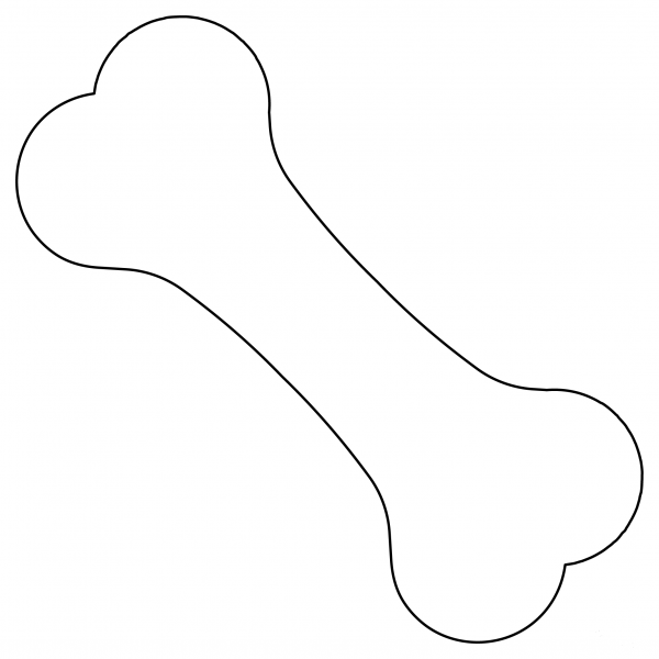 Bone coloring page image
